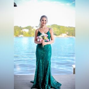 Selling my prom dress! Worn only once and was not altered at all!